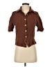 Shein 100% Polyester Brown 3/4 Sleeve Blouse Size S - photo 1
