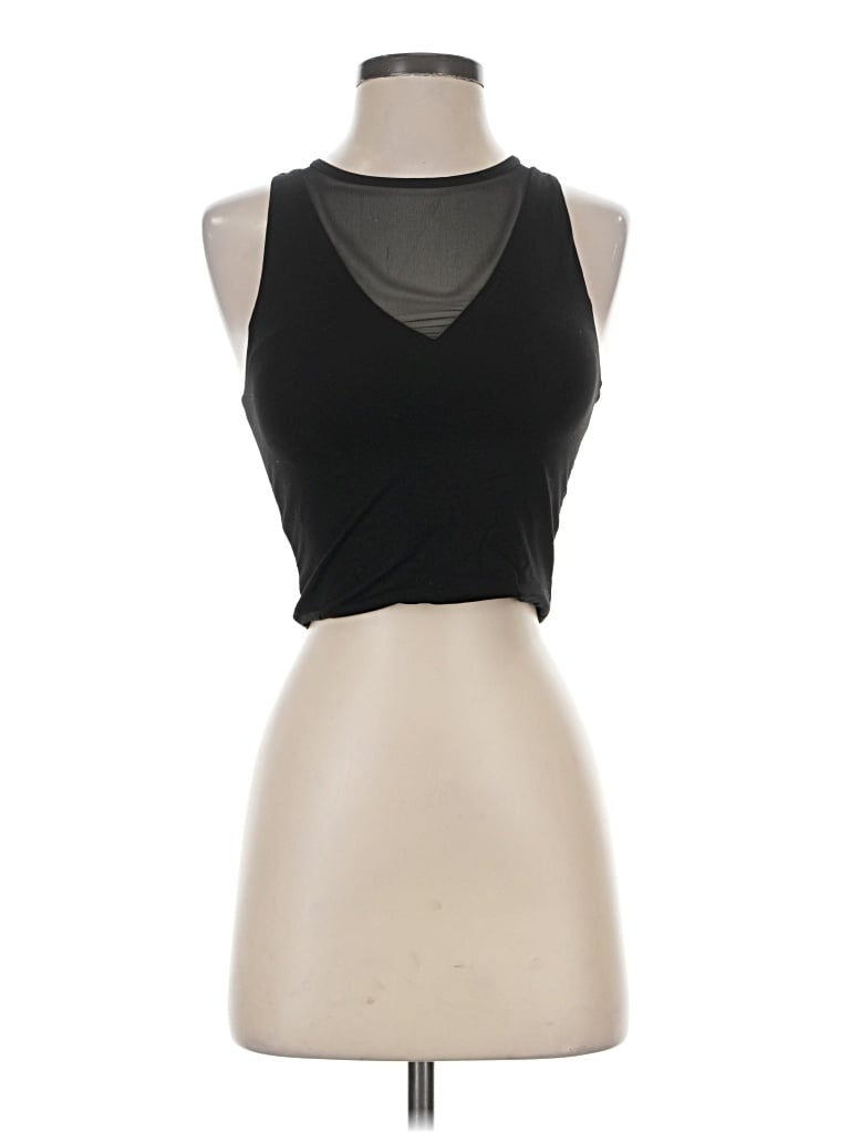 Pre-owned Klassy Network Tank Top Black Halter Neckline Tops