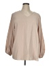 QEARAL 100% Polyester Tan Long Sleeve Blouse Size XL - photo 1