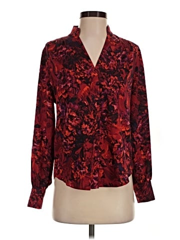 White House Black Market Long Sleeve Blouse (view 1)