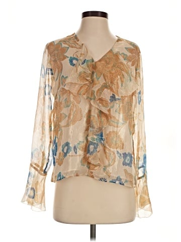 White House Black Market Long Sleeve Blouse (view 1)