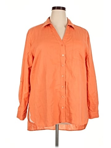 New York & Company 3/4 Sleeve Button-Down Shirt (view 1)