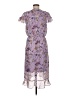 Perceptions 100% Polyester Floral Purple Casual Dress Size M - photo 2
