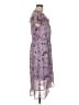 Perceptions 100% Polyester Floral Purple Casual Dress Size M - photo 4