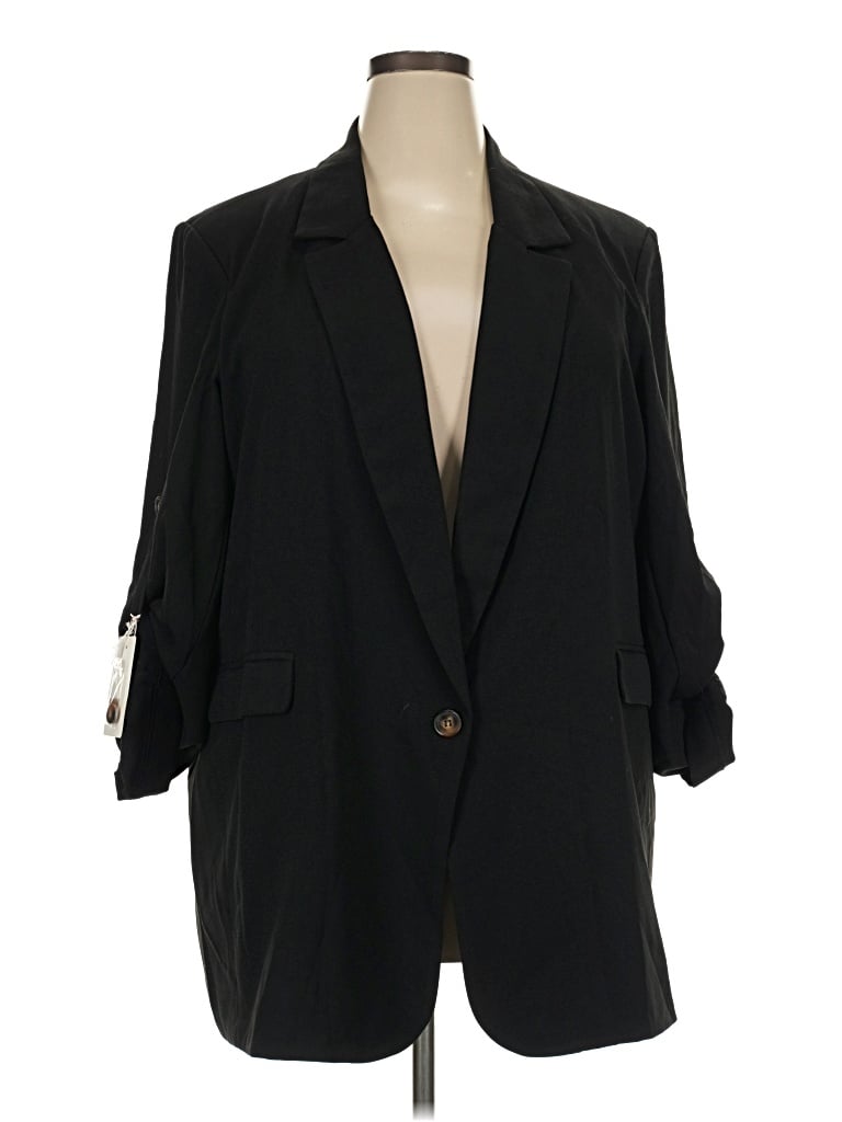 Olivia Grey Blazer Jacket In Black