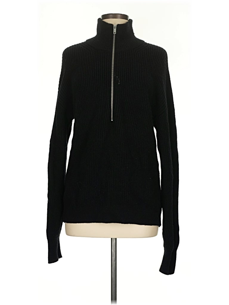 Pre-owned Quince Wool Pullover Sweater In Black