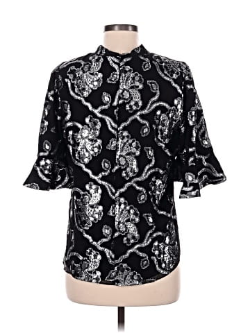 Rebecca Taylor 3/4 Sleeve Silk Top (view 2)