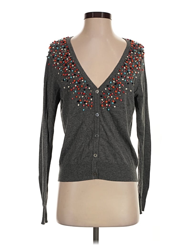 Pre-owned Moth Cardigan Sweater In Gray