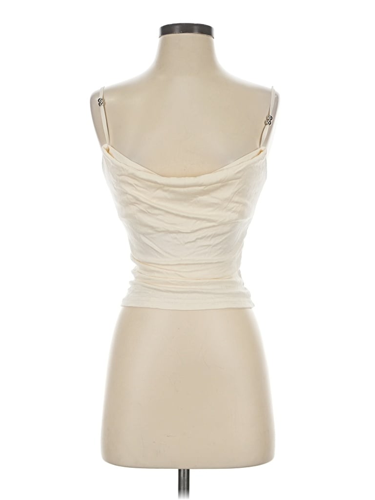 Pre-owned Edikted Tank Top Ivory Strapless Neckline Tops