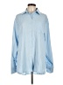 Shein 100% Polyester Solid Blue Long Sleeve Blouse Size L - photo 1