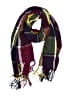 Unbranded Plaid Burgundy Scarf One size - photo 1