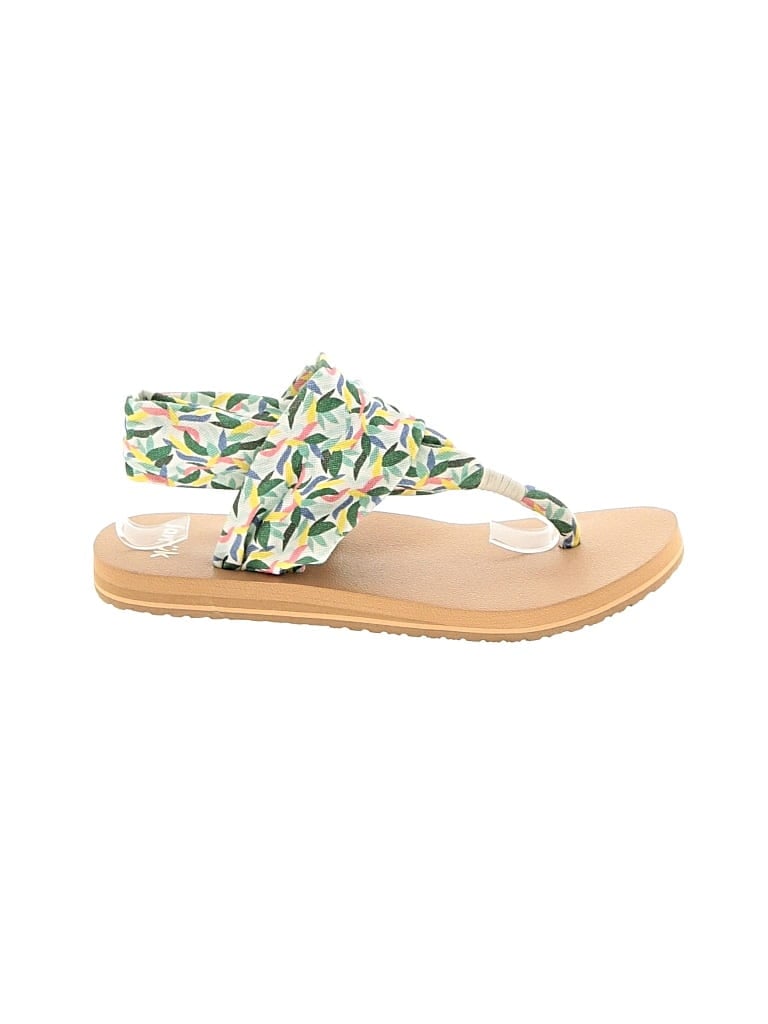 Pre-owned Sanuk Sandals In Green