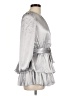 Habitual 100% Polyester Metallic Solid Silver Cocktail Dress Size L - photo 4