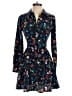 Zara Basic 100% Polyester Floral Blue Casual Dress Size XS - photo 1