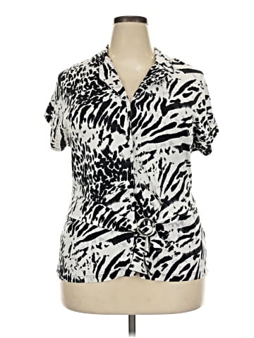 Jones New York Signature Short Sleeve Blouse (view 1)