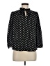 Grace 100% Polyester Polka Dots Black 3/4 Sleeve Blouse Size M - photo 1