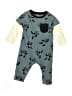 Tea 100% Cotton Graphic Teal Long Sleeve Onesie Size 3-6 mo - photo 1