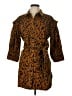 Future Collective 100% Cotton Animal Print Brown Orange Coat Size 10 - photo 1