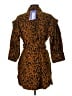 Future Collective 100% Cotton Animal Print Brown Orange Coat Size 10 - photo 2