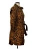 Future Collective 100% Cotton Animal Print Brown Orange Coat Size 10 - photo 4