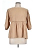 Unbranded Tan 3/4 Sleeve Blouse Size L - photo 1