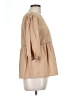 Unbranded Tan 3/4 Sleeve Blouse Size L - photo 4