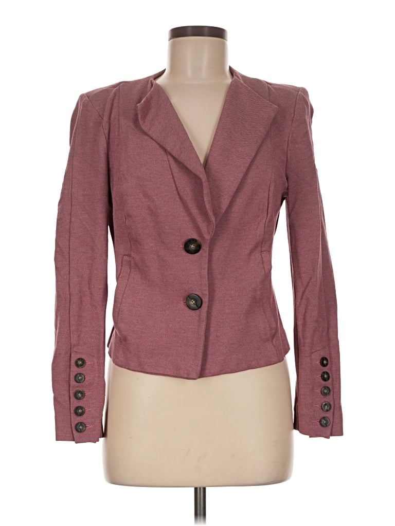 Pre-owned Cabi Blazer Jacket In Burgundy