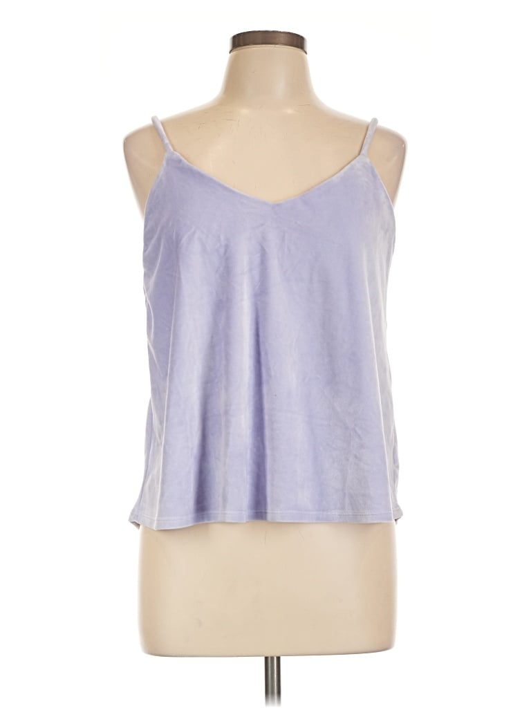Pre-owned Double Zero Tank Top Purple Halter Neckline Tops