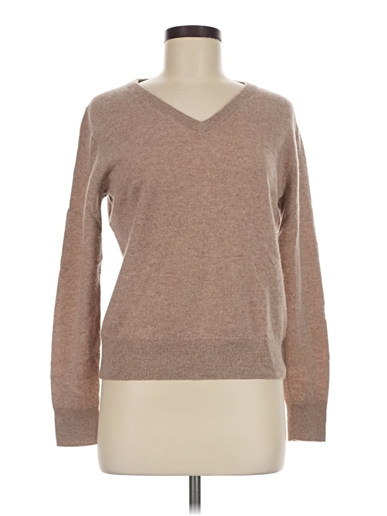 Pre-owned Quince Cashmere Pullover Sweater In Brown