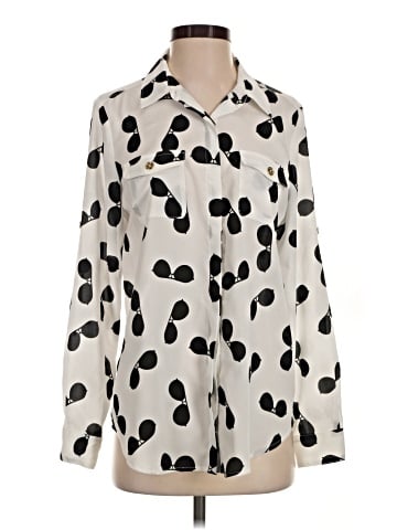 Karl Lagerfeld Paris Long Sleeve Blouse (view 1)