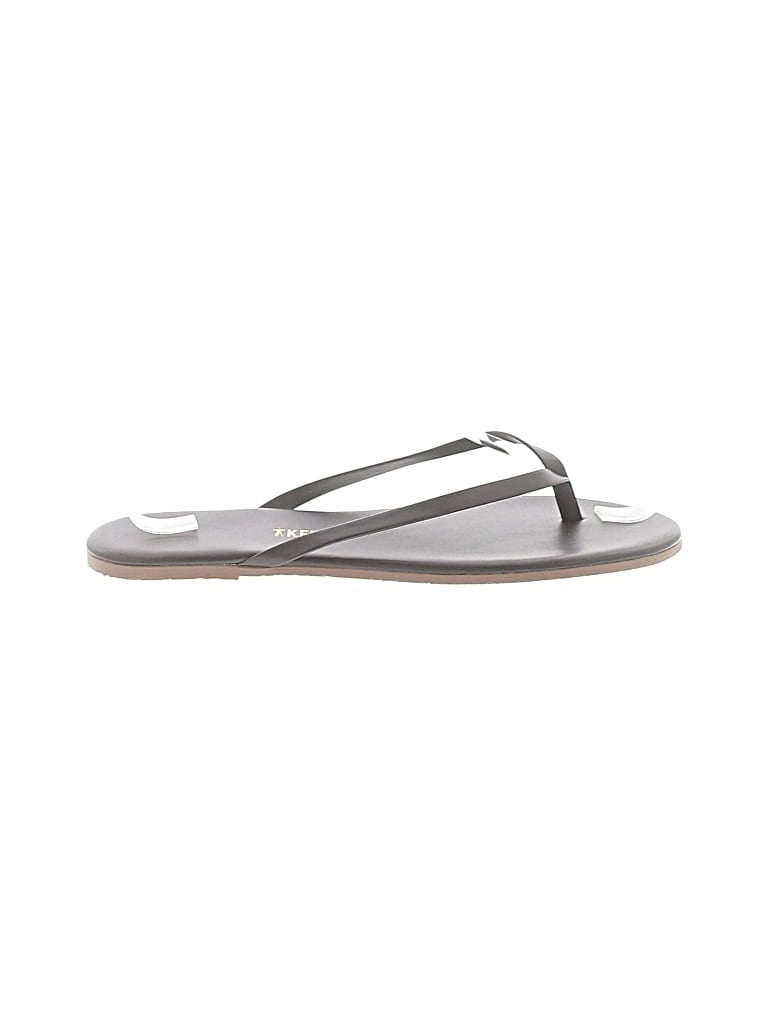 Pre-owned Tkees Flip Flops In Gray