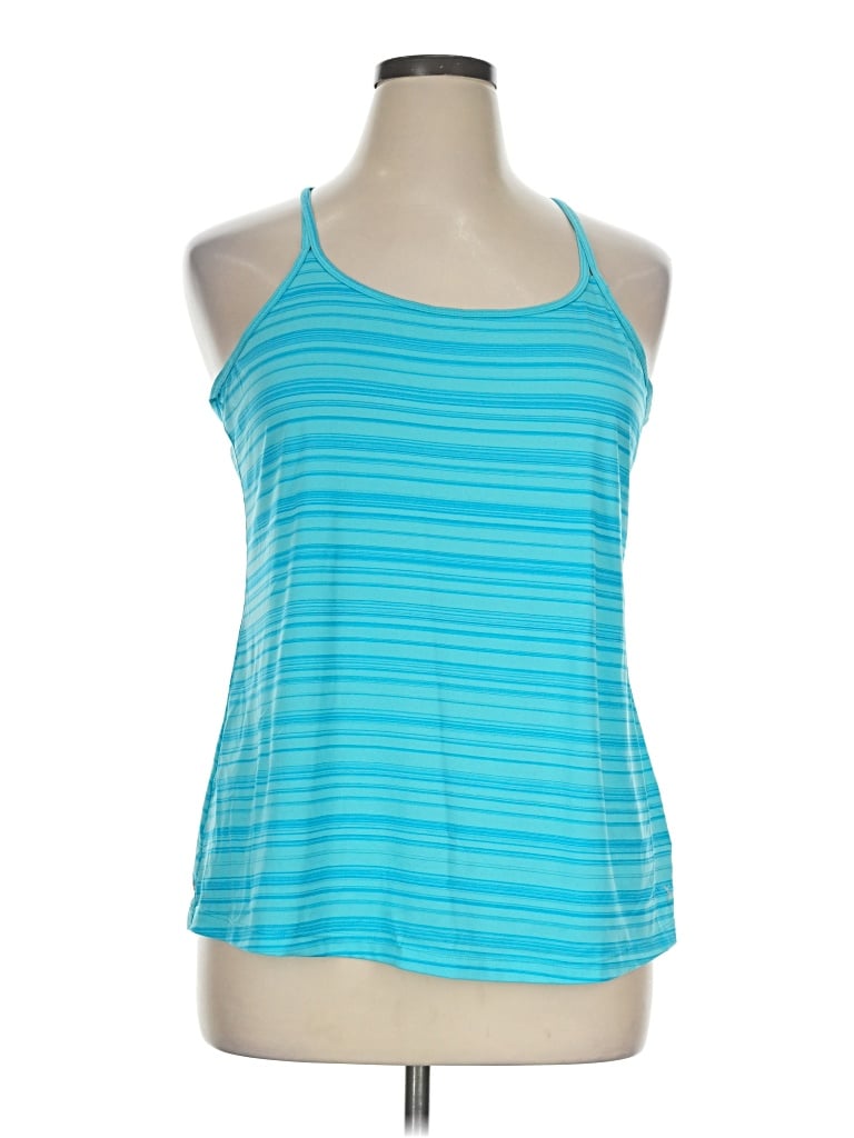 Pre-owned Danskin Now Tank Top Blue Halter Neckline Tops