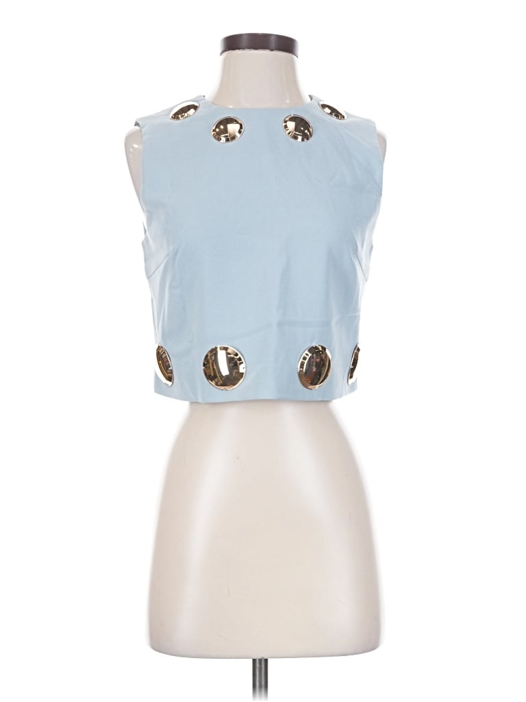 Commense Tank Top Blue Halter Neckline Tops