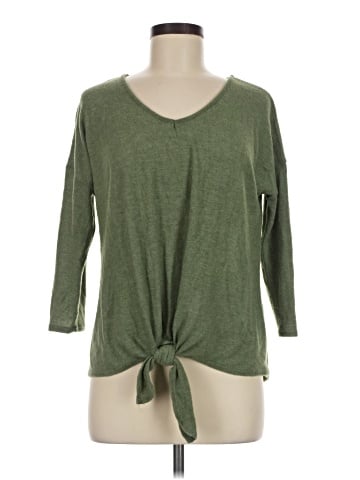 Green Envelope 3/4 Sleeve Top (view 1)