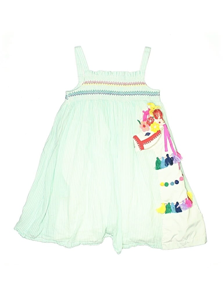 Pre-owned Mini Boden Kids' Dress In Green