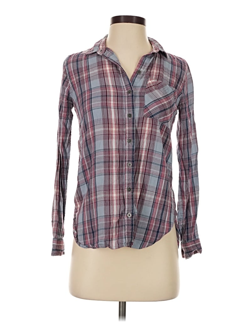 Pre-owned True Craft Long Sleeve Button Down Shirt In Gray