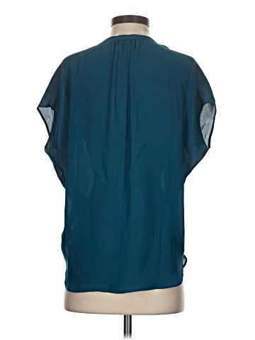 Vince. Short Sleeve Silk Top (view 2)