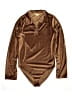 Pol 100% Polyester Brown Bodysuit Size M - photo 1