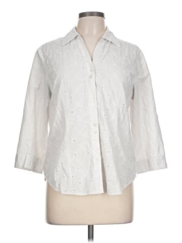 St. John's Bay 3/4 Sleeve Button-Down Shirt (view 1)