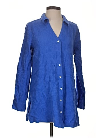 Soft Surroundings 3/4 Sleeve Button-Down Shirt (view 1)