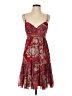 ABS Allen Schwartz 100% Polyester Paisley Red Cocktail Dress Size 4 - photo 1