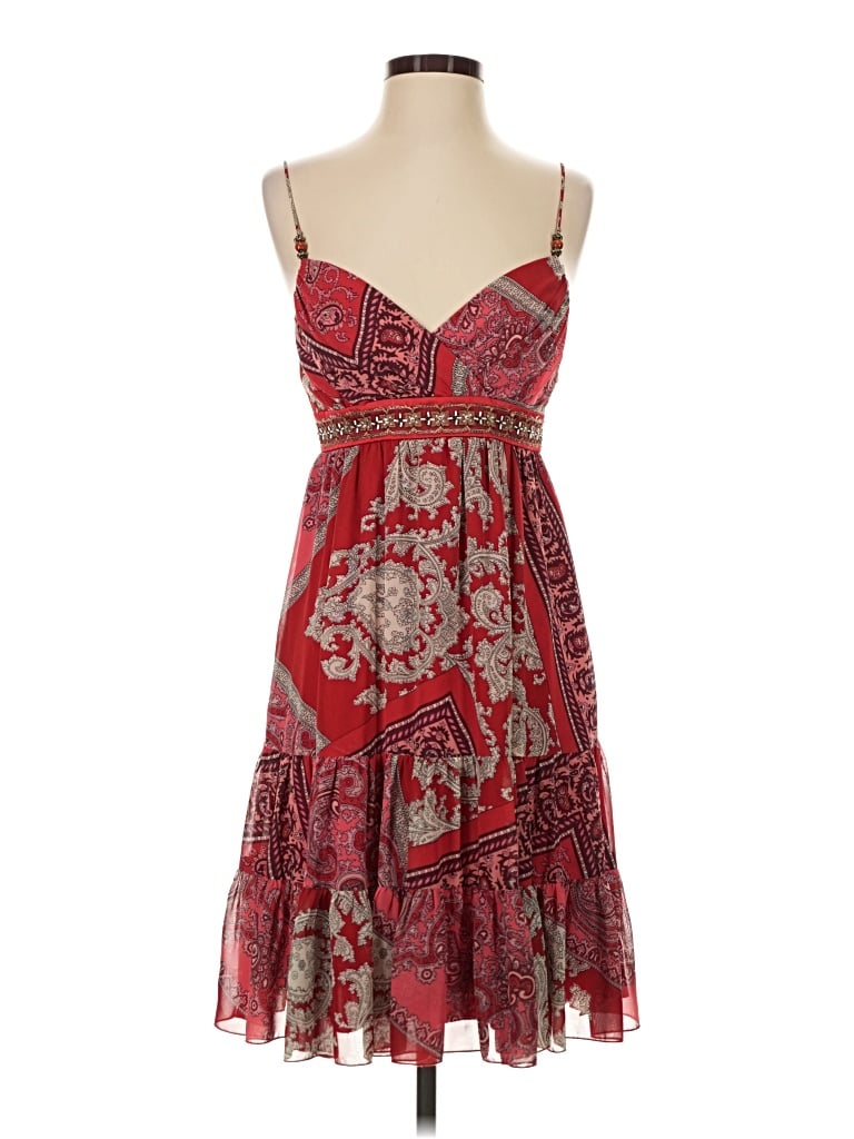Pre-owned Abs Allen Schwartz Cocktail Dress In Red