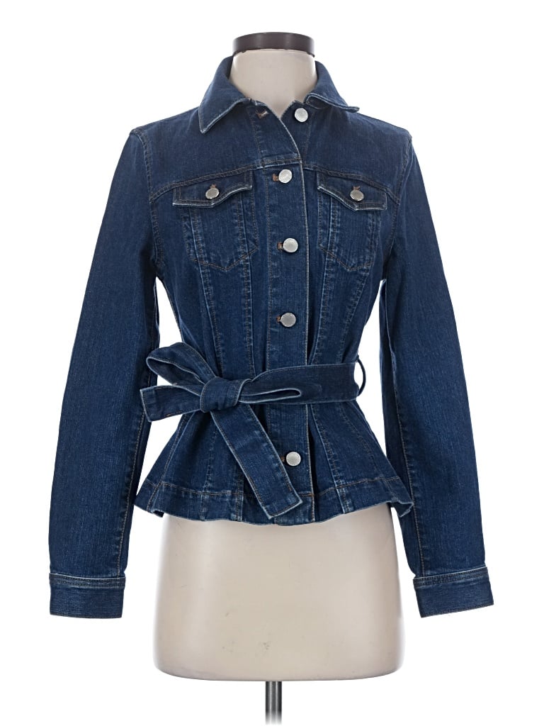 Pre-owned Ann Taylor Denim Jacket In Blue