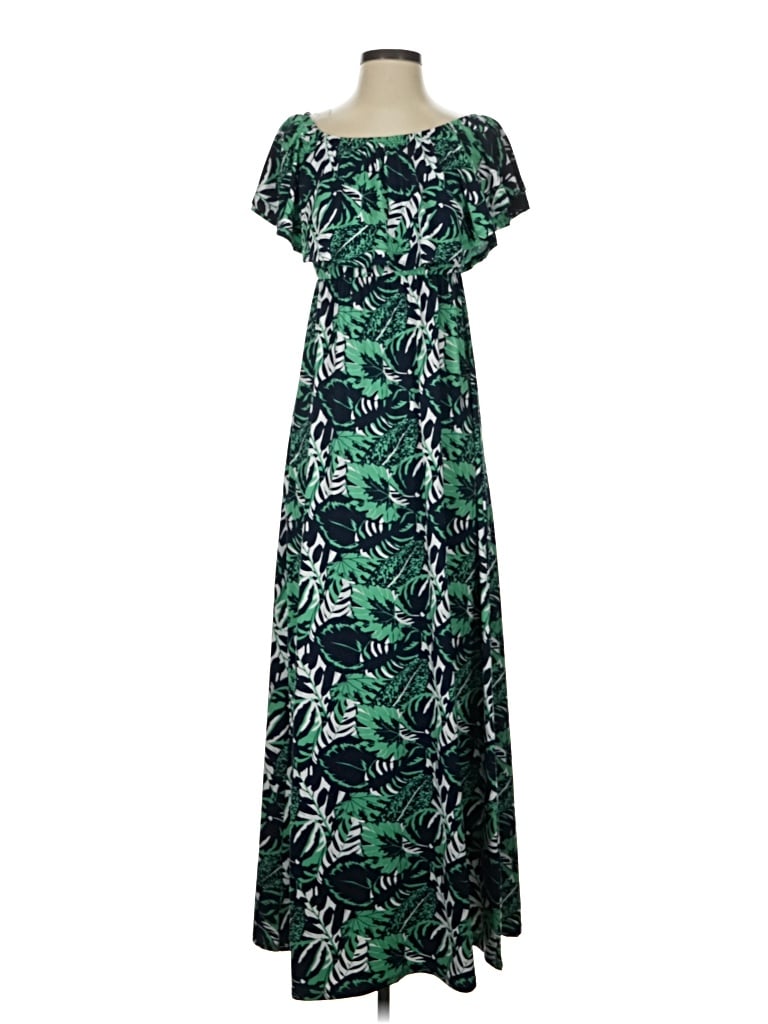 Pre-owned Mary Square Casual Dress In Green
