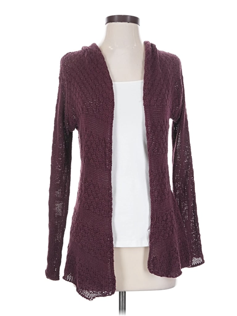Pre-owned Wooden Ships Cardigan Sweater In Burgundy