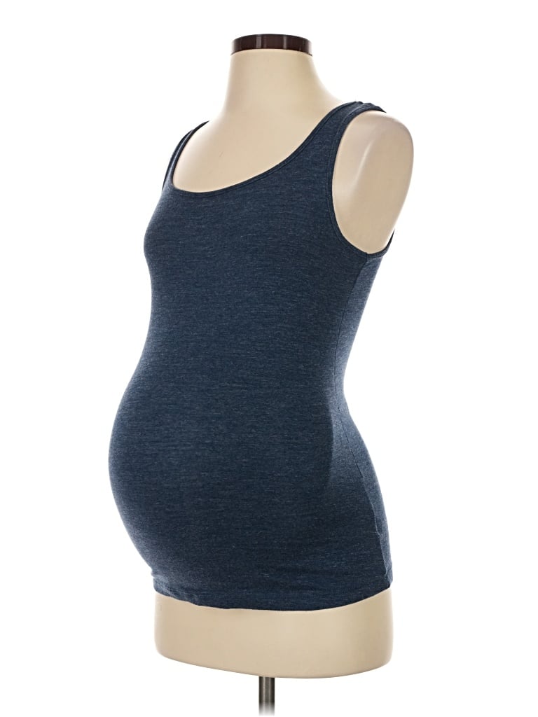 Pre-owned Isabel Maternity Tank Top Blue Strapless Neckline Tops