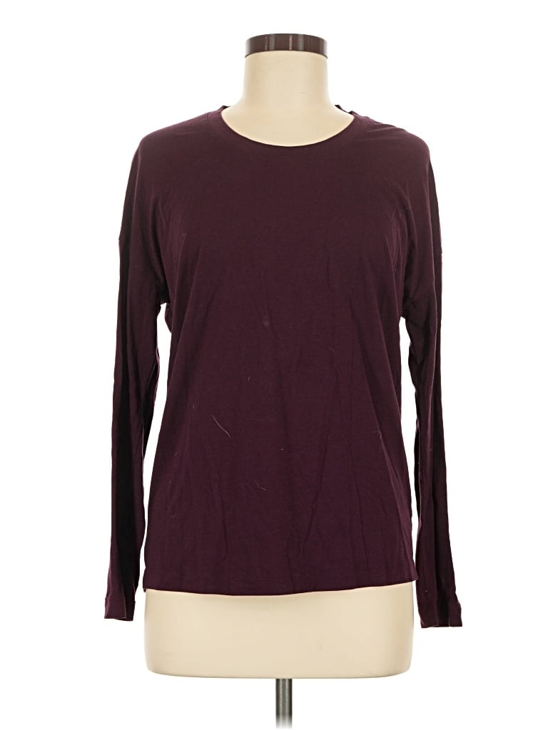 Pre-owned Onzie Long Sleeve T-shirt In Burgundy