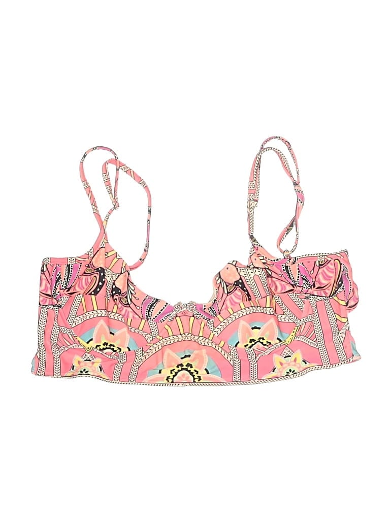 Pre-owned Mara Hoffman Swimsuit Top Pink Graphic Pattern Swimwear