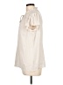 Maison d' Amelie 100% Polyester Ivory Short Sleeve Blouse Size L - photo 5