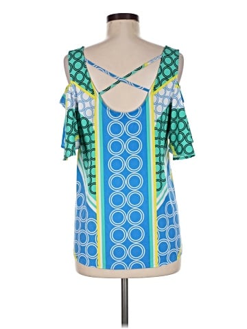 Kaari Blue Sleeveless T-Shirt (view 2)